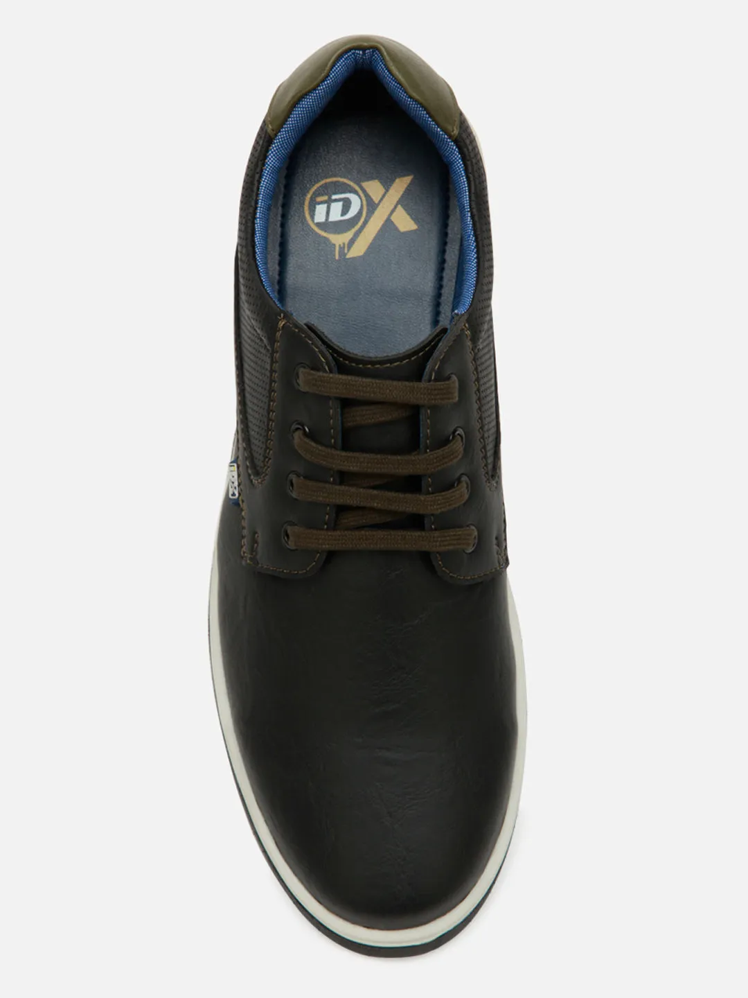 Men's Black Round Toe Lace Up Casual (IX1017) Star Edge