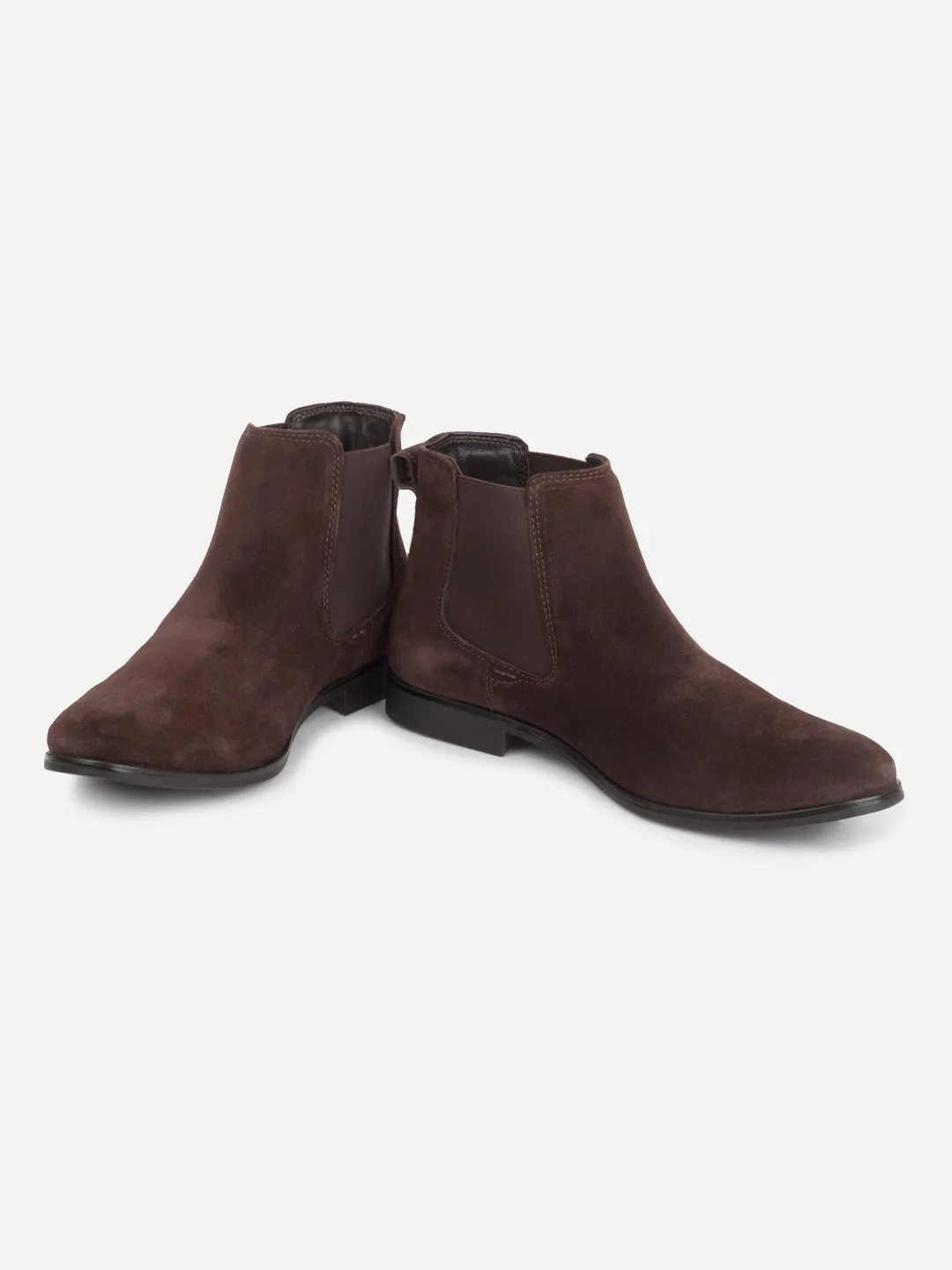Slip Resistant All Weather Men's Brown Chelsea Hi Fashion Boot (ID1183)