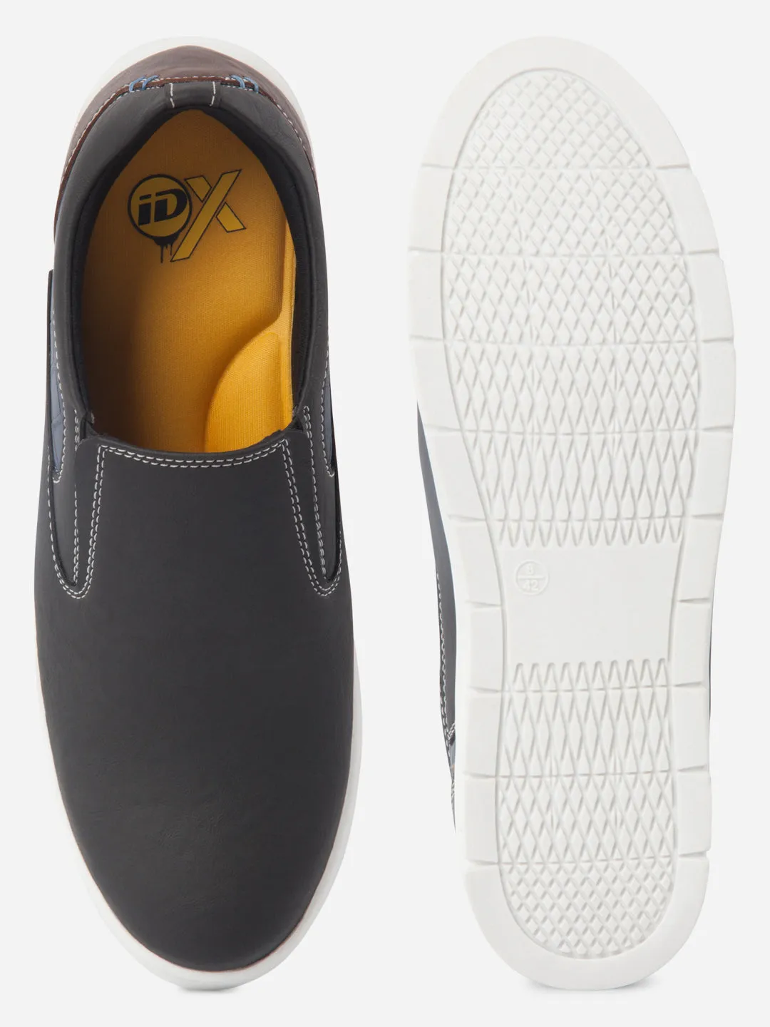 Men's Charcoal Round Toe Slip On Casual (IX2152) Heritage Line Firm Lock