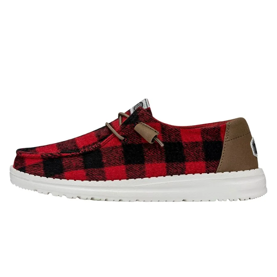 Wendy Buffalo Plaid - Red and Black Plaid Linen Air