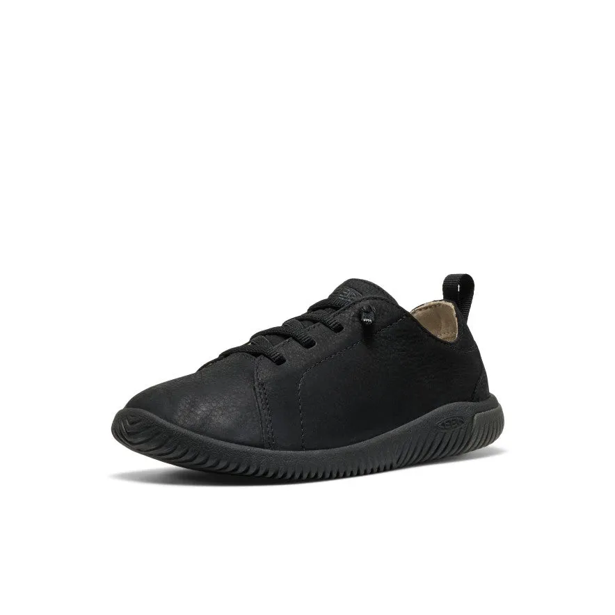 Big Kids' KNX Leather Sneaker  |  Triple Black Basketball - inspired kids' shoes Lightweight kids' wear