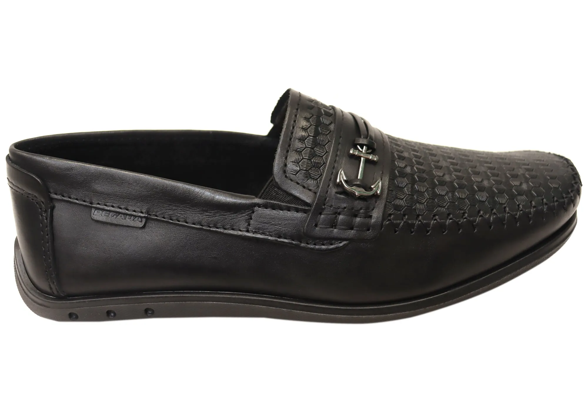 Pegada Casper Mens Comfortable Leather Loafers Shoes Made In Brazil Meadow Run Party Go