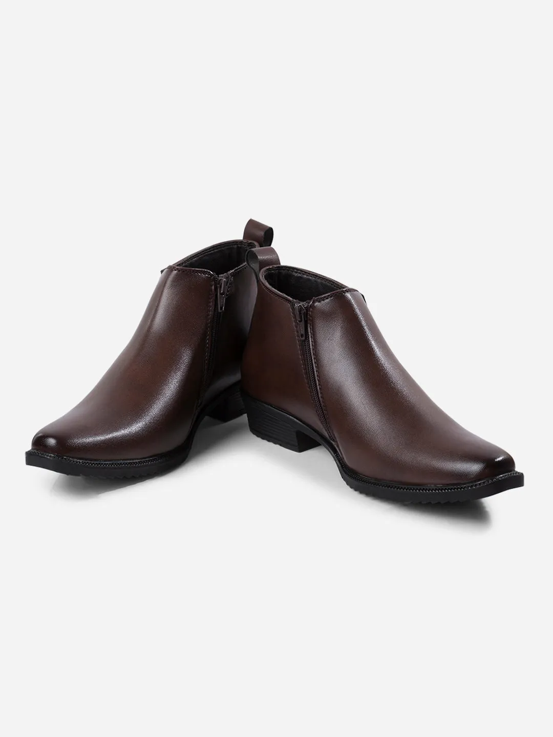 Moist Guard Men's Brown Formal Ankle Slip On Boots (IX3040)