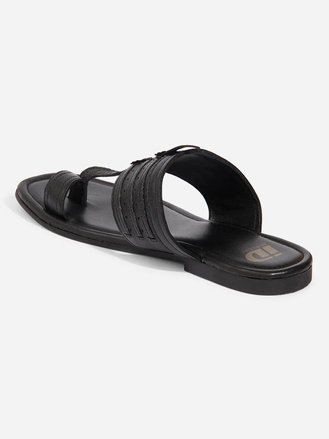 Men Black Sandal / Slipper (ID4231) Velvet Soft