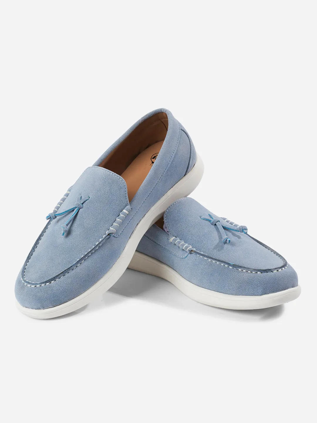 Men's Blue Suede Tassel Casual Slip On (IX2150) Game Fit Stable Step