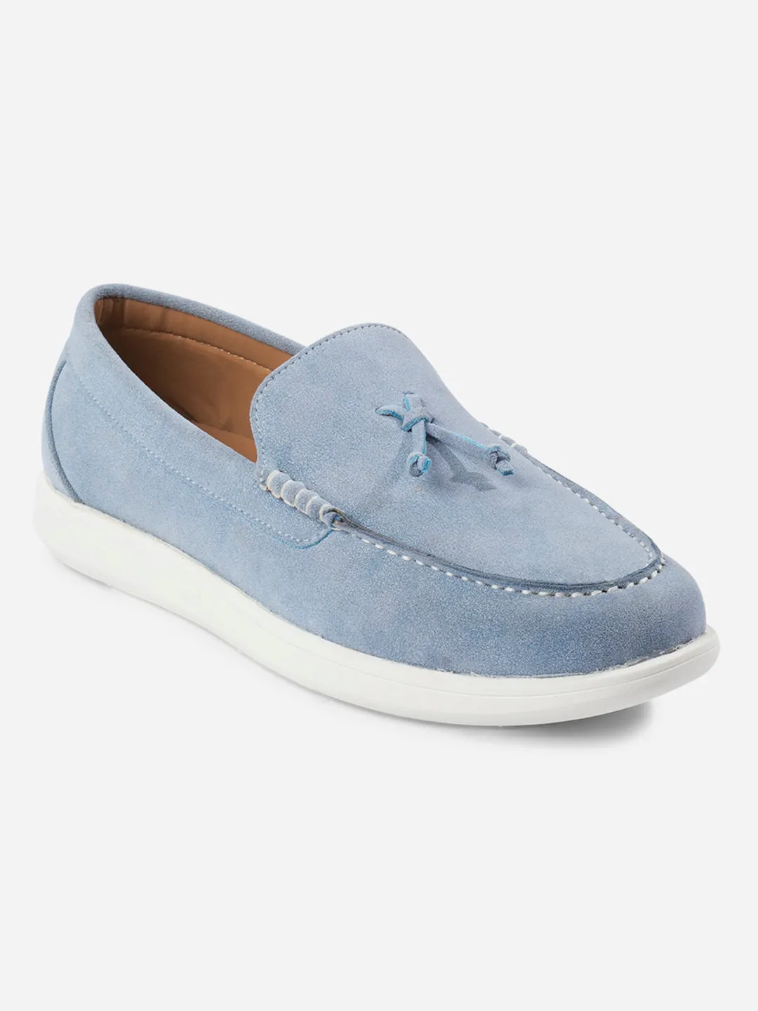 Canvas Work Base Men's Blue Suede Tassel Casual Slip On (IX2150)
