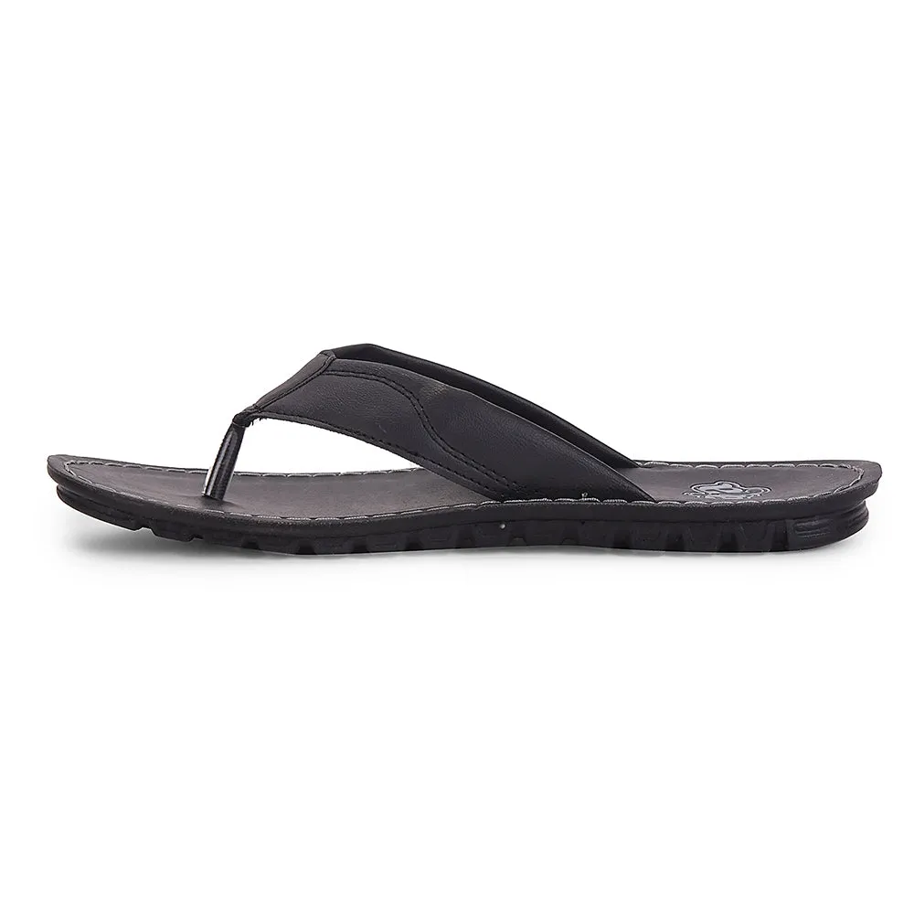 A-HA Black Casual Slippers For Men CHARGE By Liberty Eco Friendly Minimalist Fans