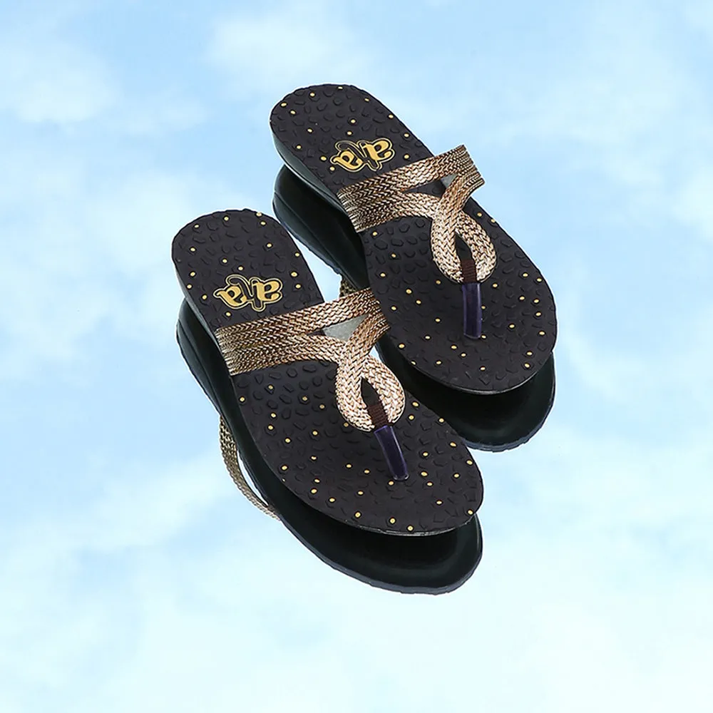 A-HA By Liberty ETHNIC-05 Women Ethnic Copper Slippers Casual Move Street Run