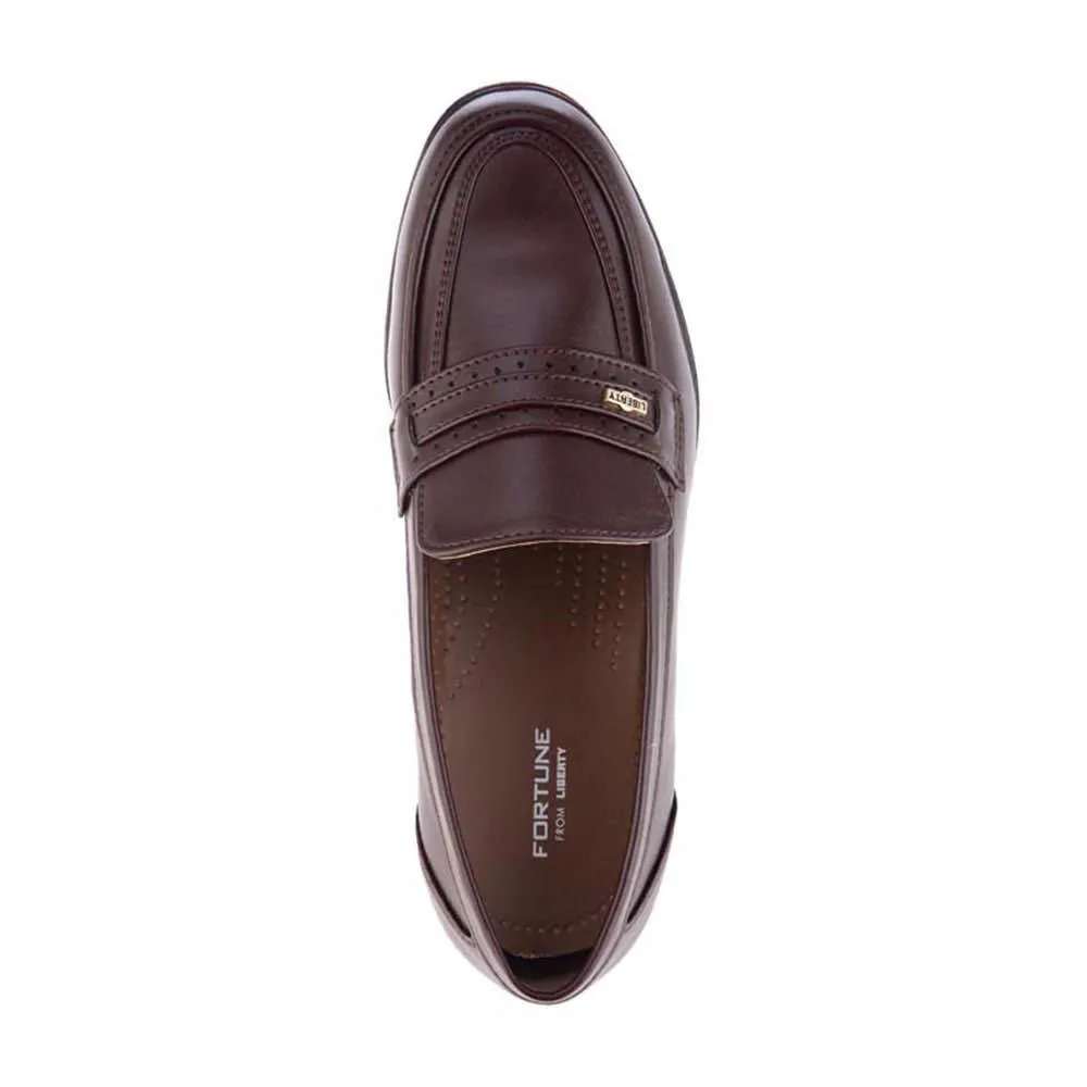 Fortune (Brown) Classic Loafer Shoes For Men ARMANI By Liberty Full Leather Guest Look