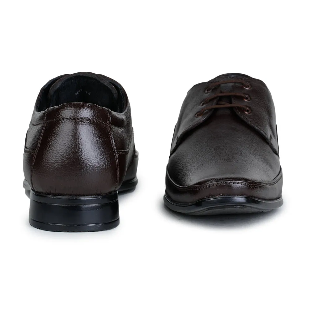 Fortune (Brown) Classic Oxford Shoes For Men HOL-14 By Liberty Safety Grip Contrast Stitch