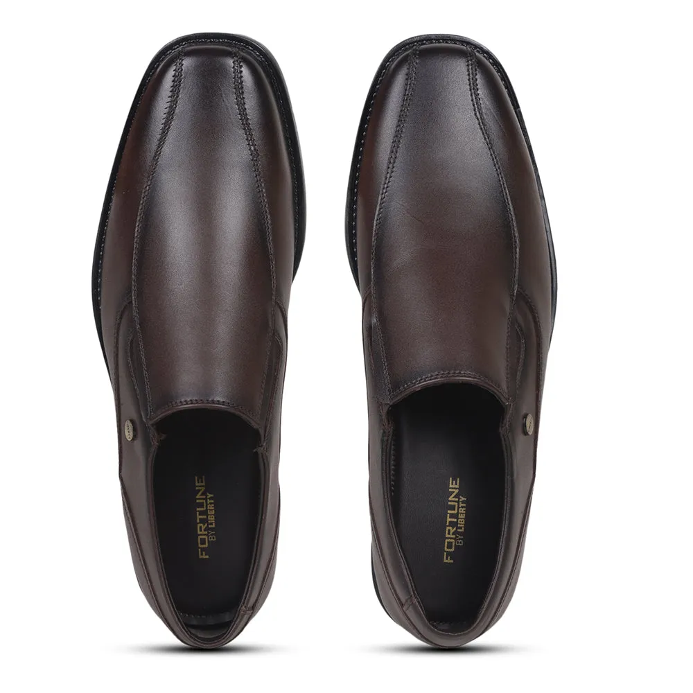 Look Shade Fortune By Liberty Men ECO-02E Brown Formal Non Lacing Shoes