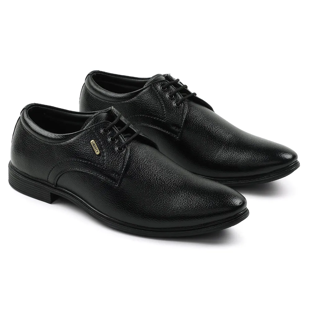 Rich Feel Season Wear Fortune Black Formal Lacing Derby Shoes For Men HOL-130E By Liberty