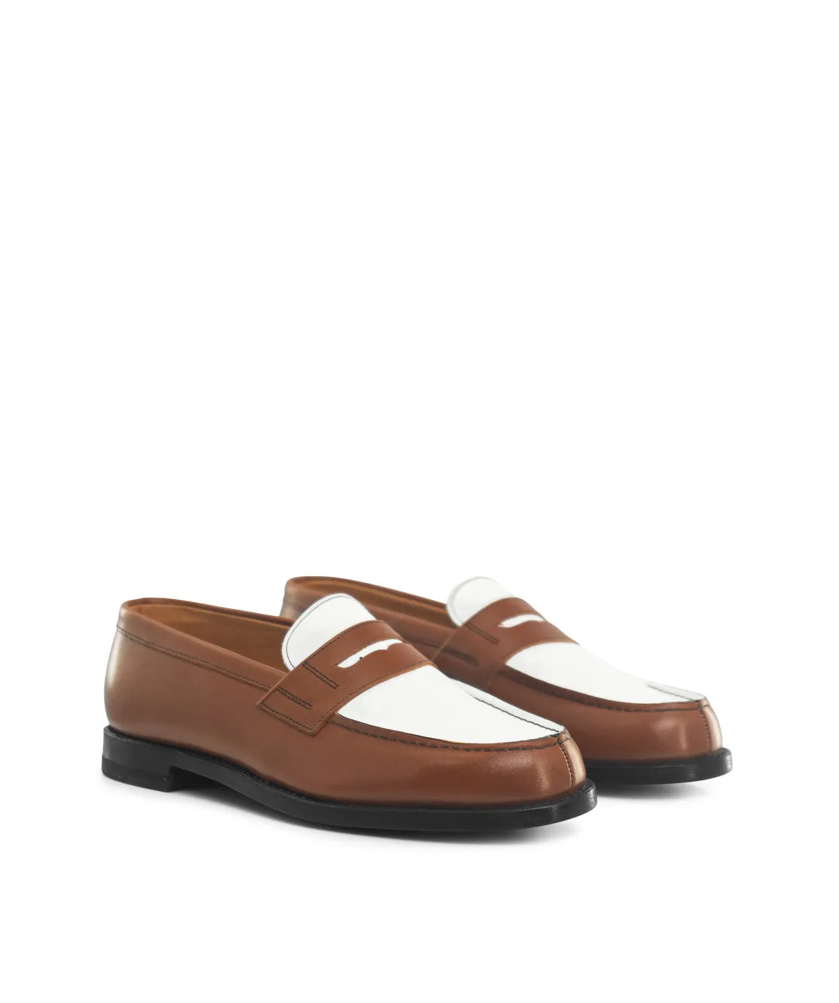 Mocassins Bicolore LILOU Armagnac et Blanc Legacy Edge