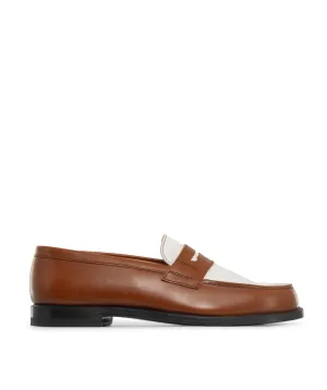 Subtle Edge Everyday Style Mocassins Bicolore LILOU Armagnac et Blanc
