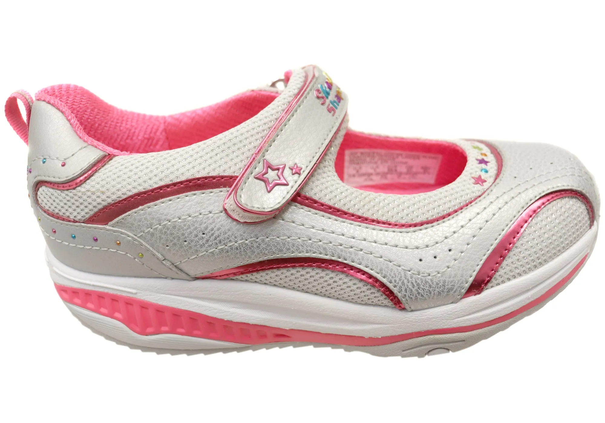 Skechers Kids Girls Shape Ups XF Mary Jane Shoes Soft Leather