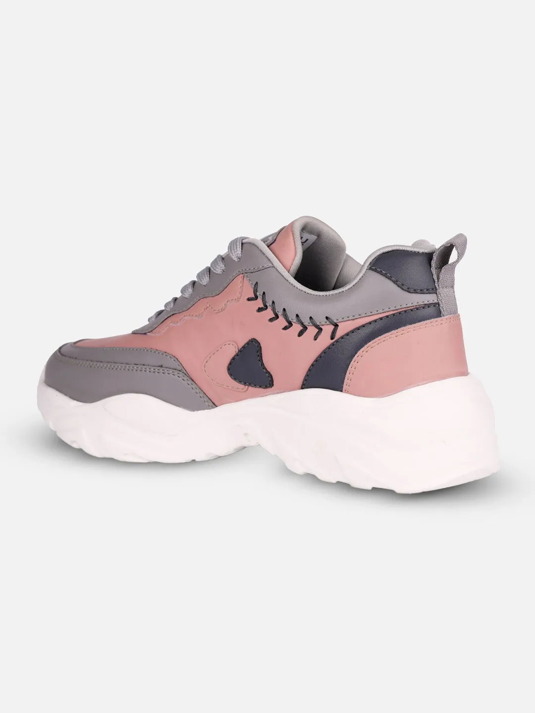 Energy Cushion Women's Pink/Grey All Seasons Wearing Sneakers (IU1002)