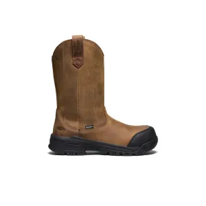 Women's Evanston Pull-On Waterproof Boot (Carbon Toe)  |  Bison/Black Comfortable Mobility