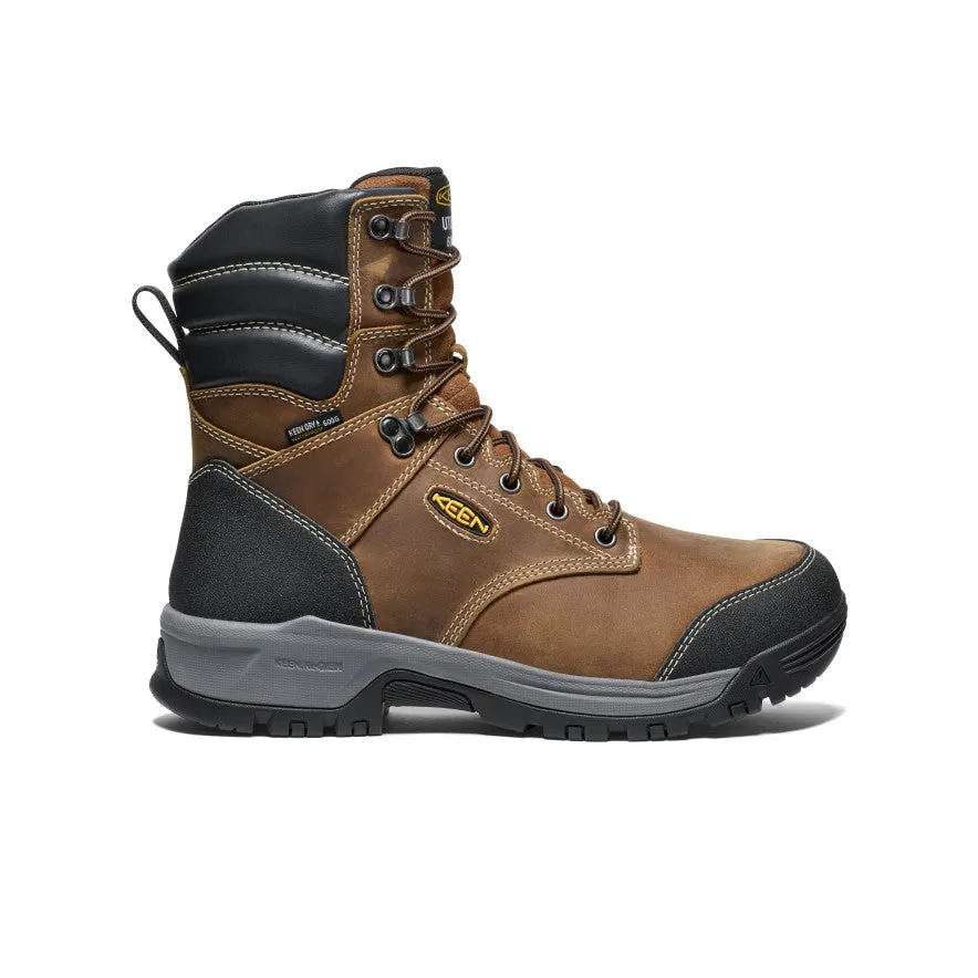 Men's Evanston 8" Insulated Waterproof Boot (Soft Toe)  |  Bison/Black Slip Free Surface Arch Cushioning
