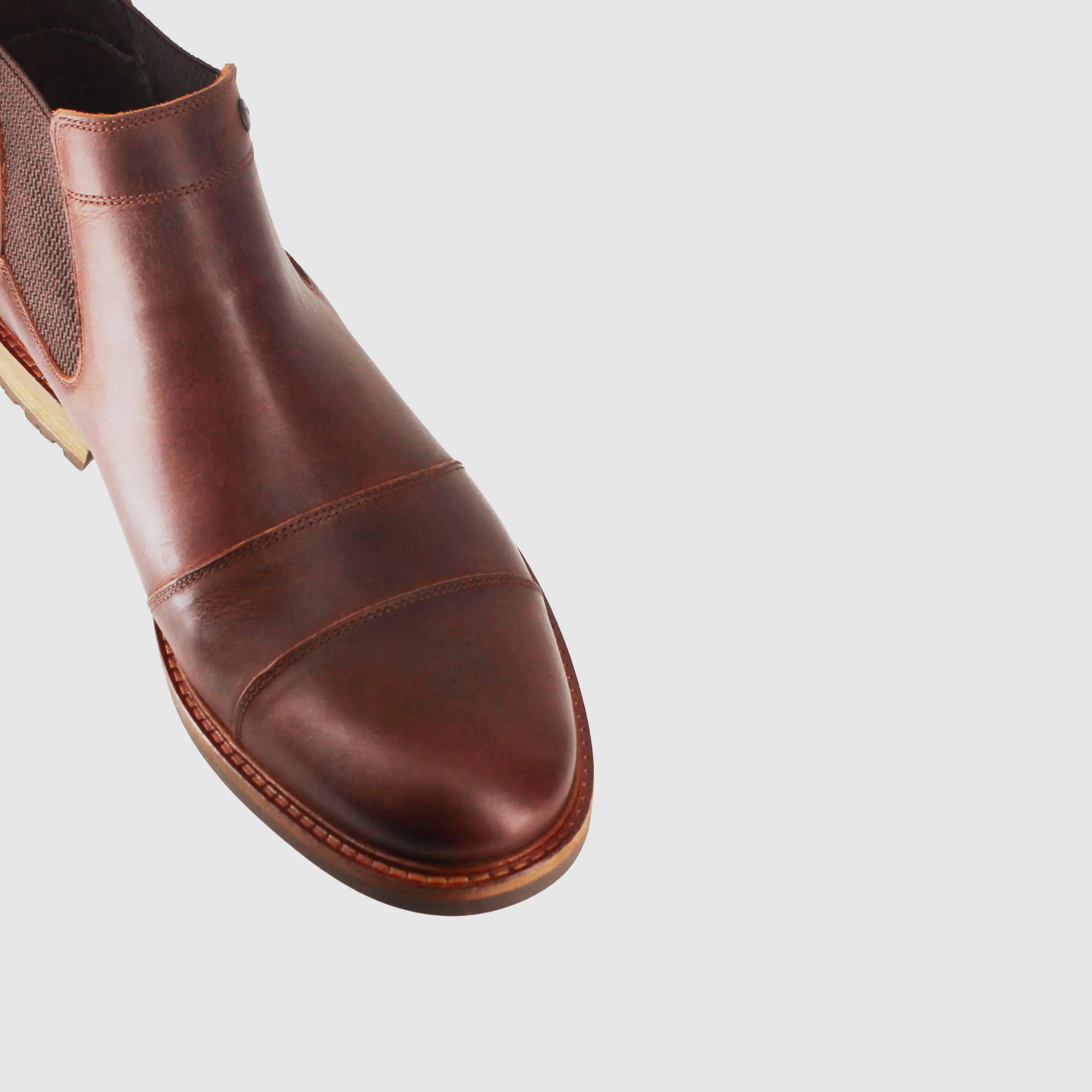 Bridge Chelsea Boots Dark Brown Slim Line Windproof Design