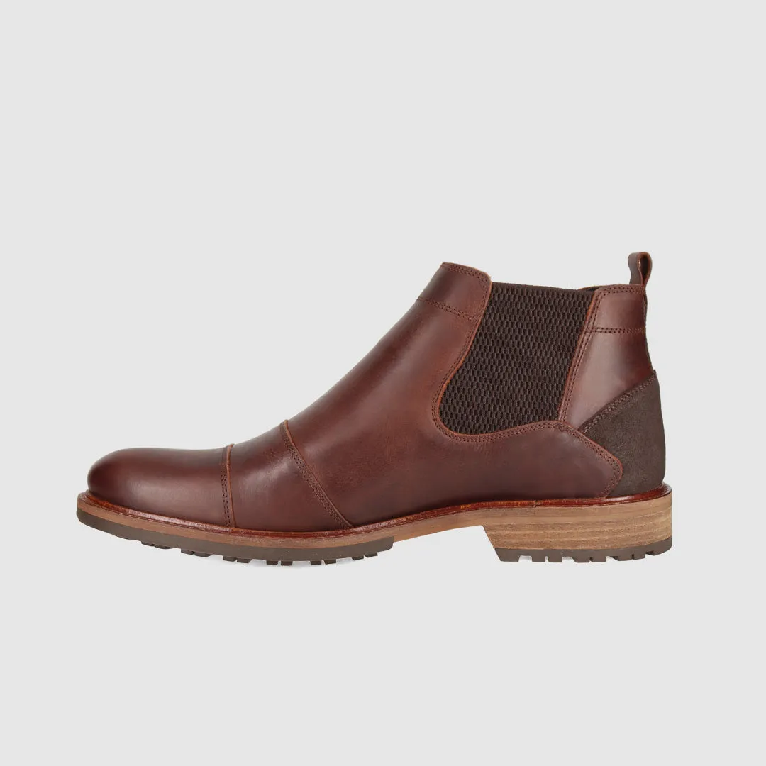 Rugged Walk Bridge Chelsea Boots Dark Brown