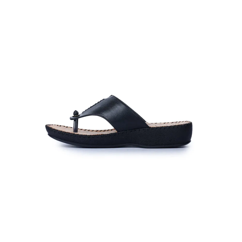 Healers By Liberty DR-519 Comfort Black Slippers For Women Work Gym Quick