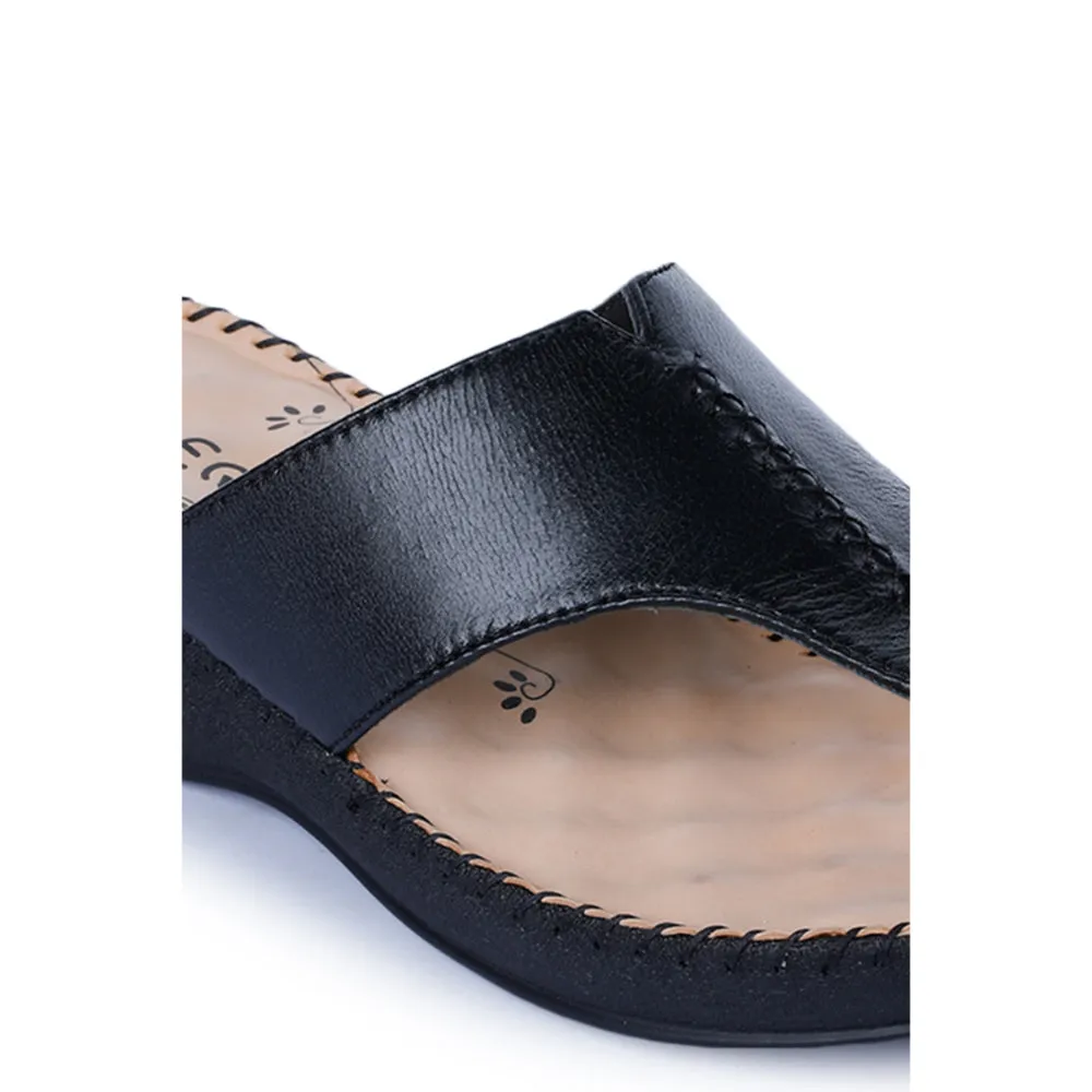 Memory Foam Wellness Seekers Healers By Liberty DR-519 Comfort Black Slippers For Women