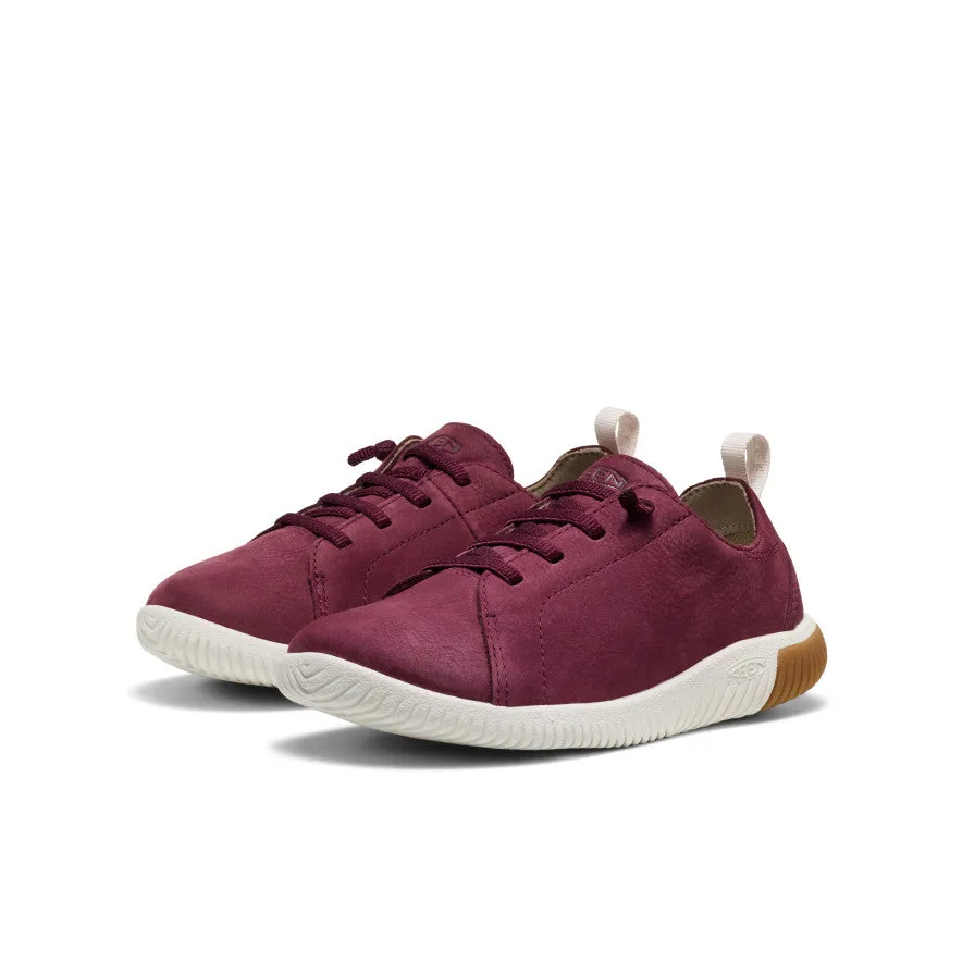 Big Kids' KNX Leather Sneaker  |  Fig/Star White Elegant kids' looks