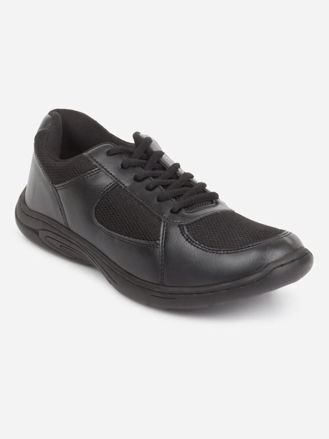 Black Laceup Unisex School Shoes for Adults (ID0911) Summer kids' fashion