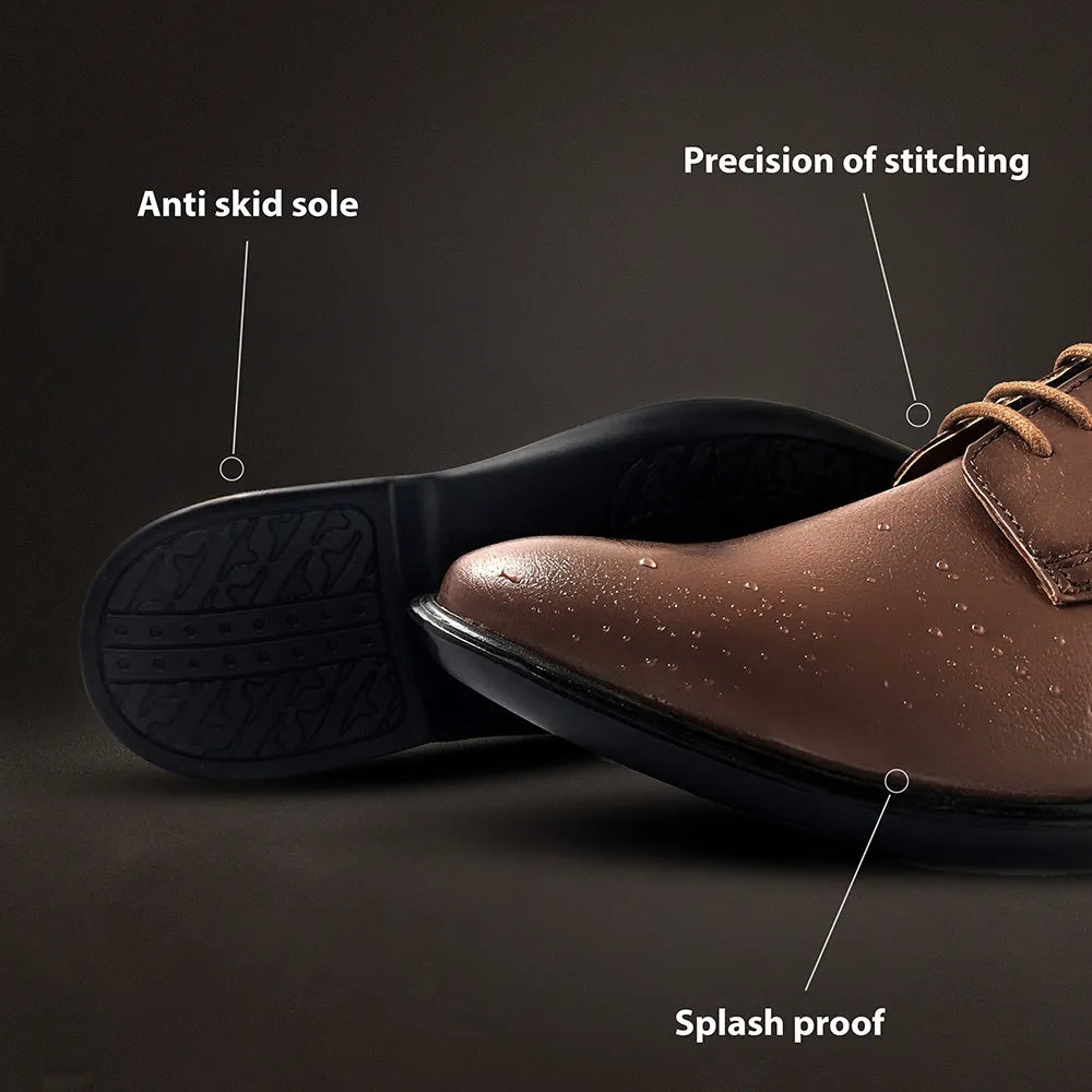 Fortune Brown Formal Lace Up Derby Shoes For Men LUCIO-201 By Liberty Executive Wear