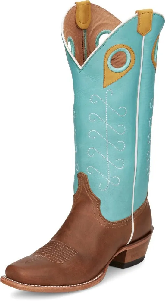 Distressed finish Justin Hattie Tan Ladies' Boot