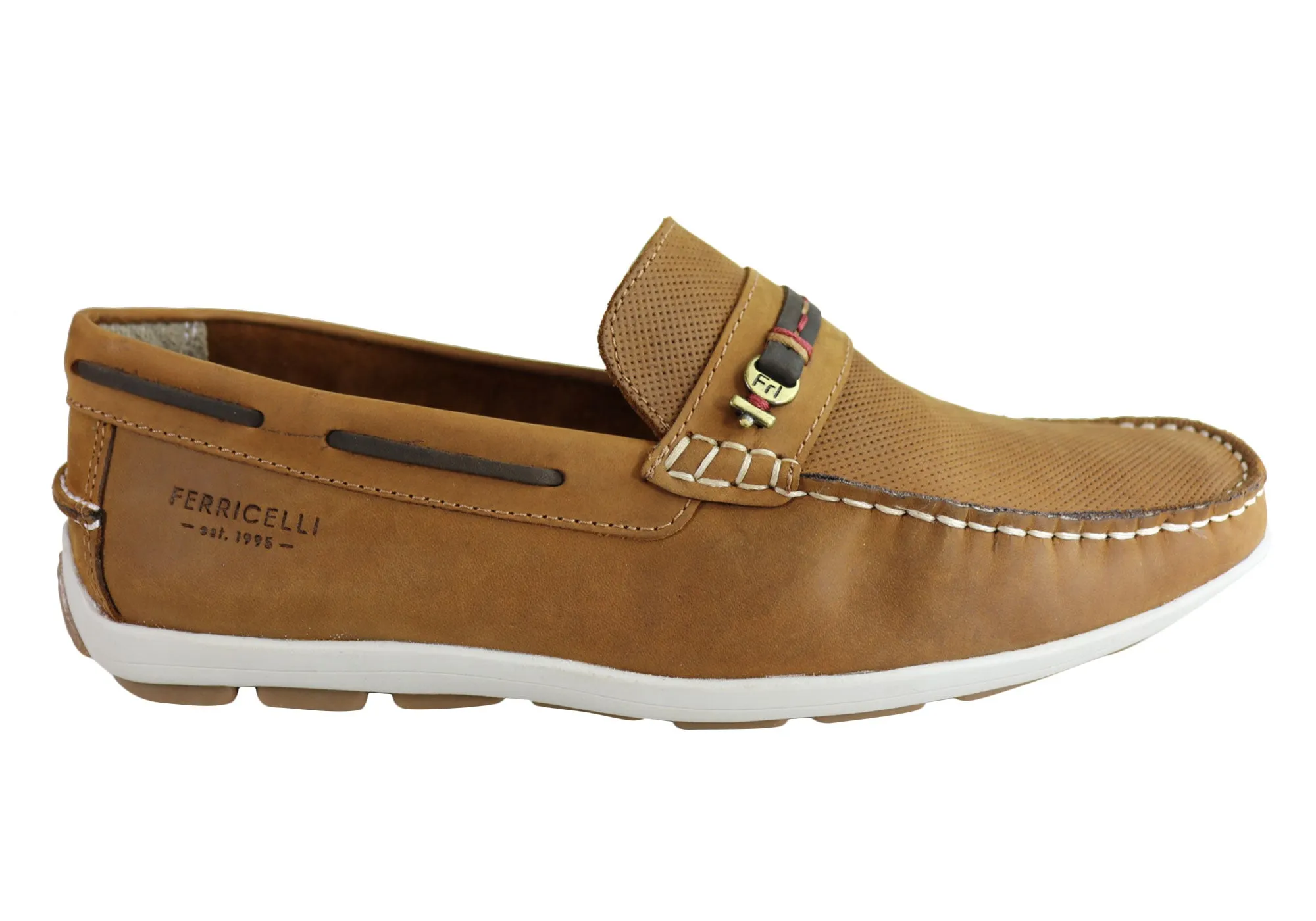 Soft Hike Ferricelli Jarrod Mens Leather Cushioned Loafer Shoes Made In Brazil