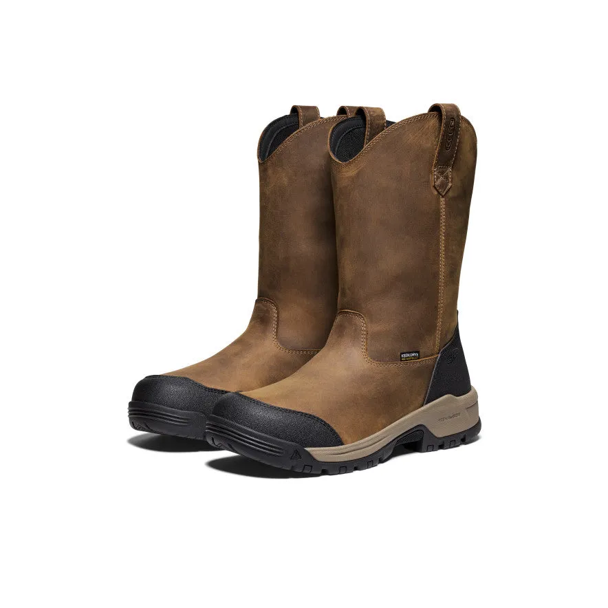 Slip On Mechanism Active Look Men's Evanston Pull-On Waterproof Boot (Soft Toe)  |  Bison/Black