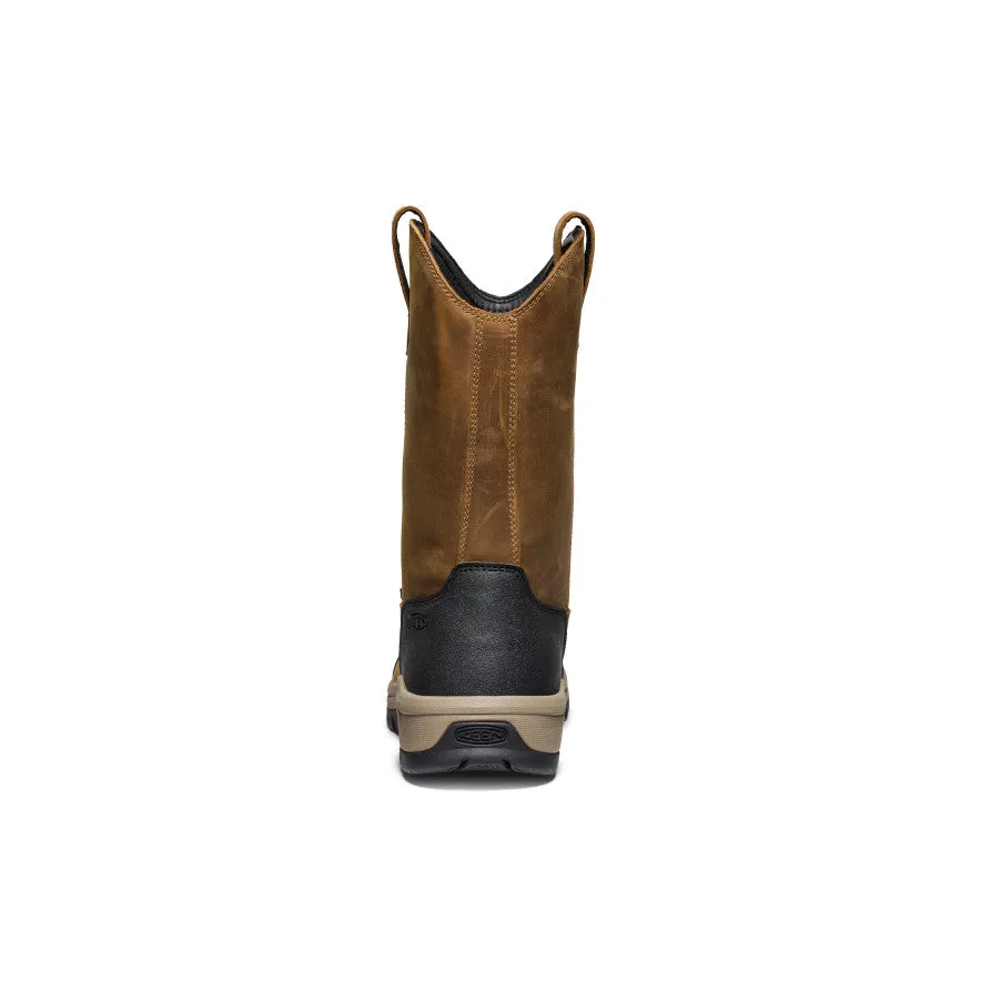 Men's Evanston Pull-On Waterproof Boot (Soft Toe)  |  Bison/Black Exercise Daily Superior Traction