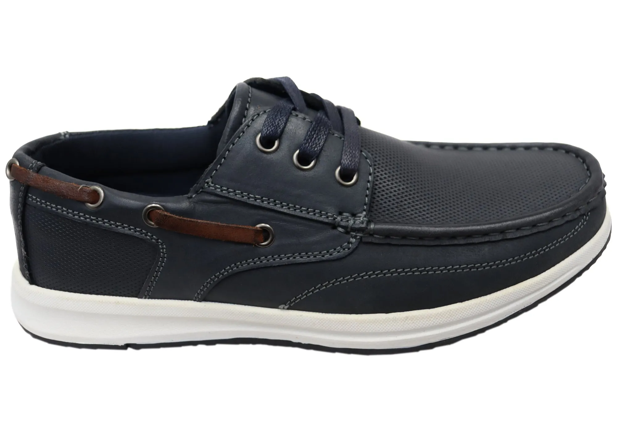 Storm Hike Active Days Natural Comfort Kent Mens Leather Comfortable Lace Up Casual Shoes