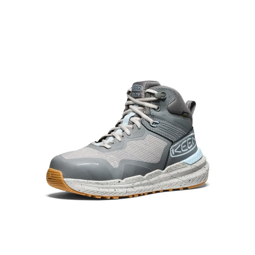 Relaxing Footwear High Functionality Women's Synchro Waterproof Work Boot (Carbon Toe)  |  Steel Grey/Gum