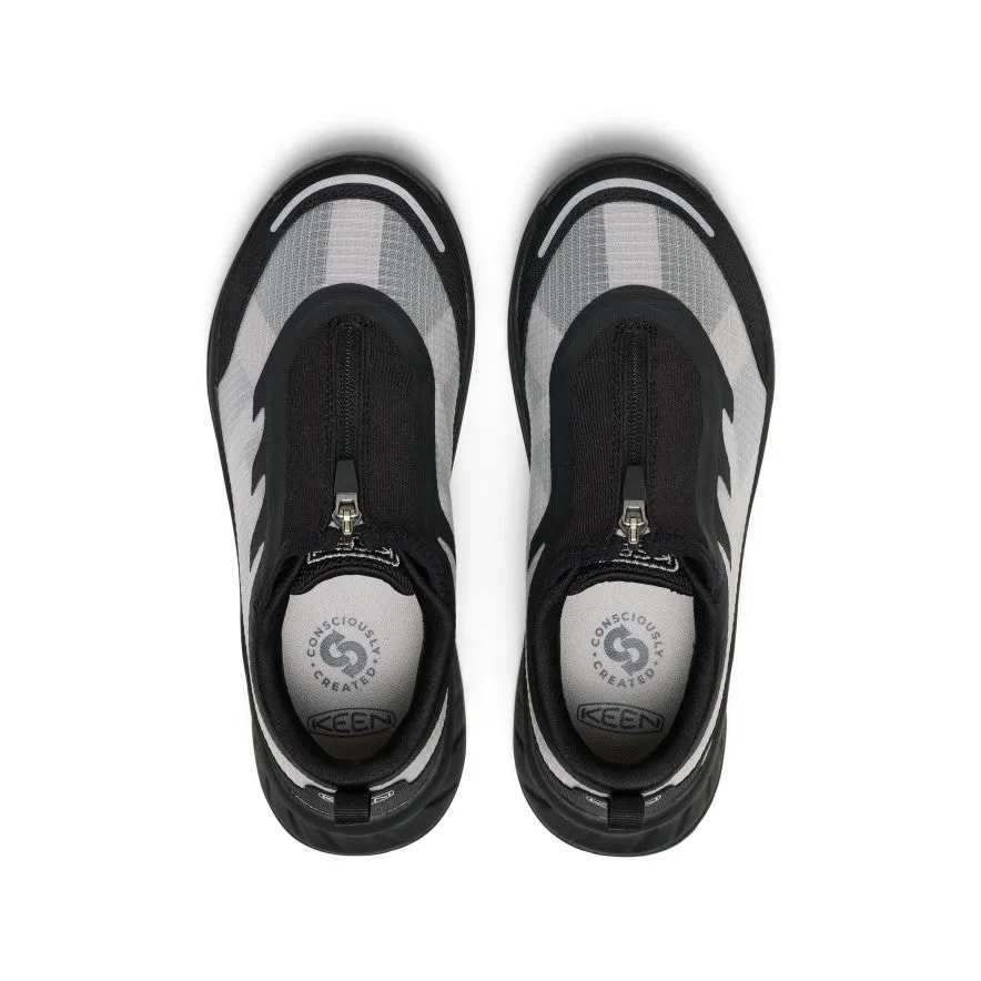 Women's TTS Zip Sneaker  |  Black/Black Streamlined Shape