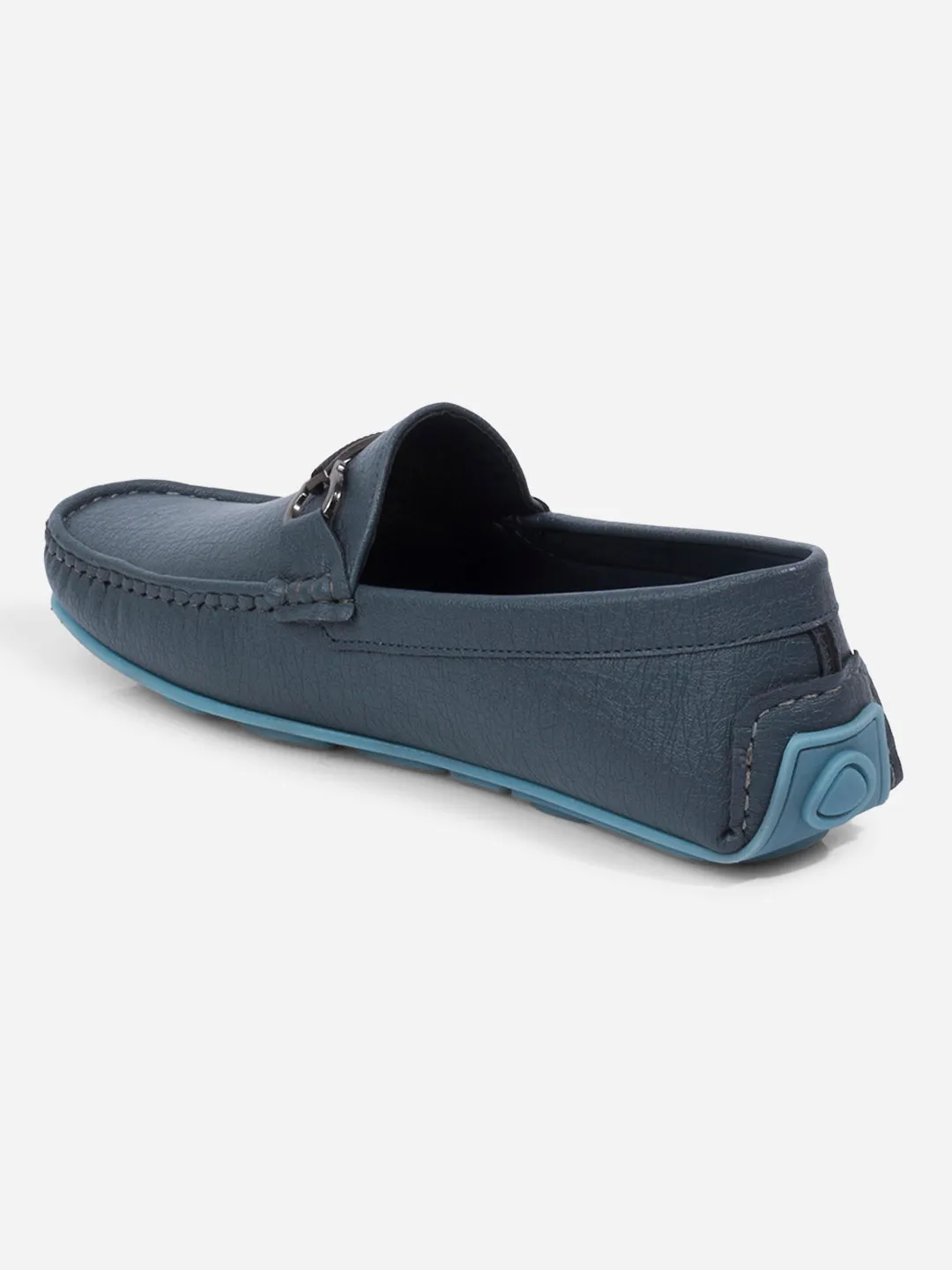 Men's Blue Moc Toe Buckle Loafer (IX4111) Gym Life