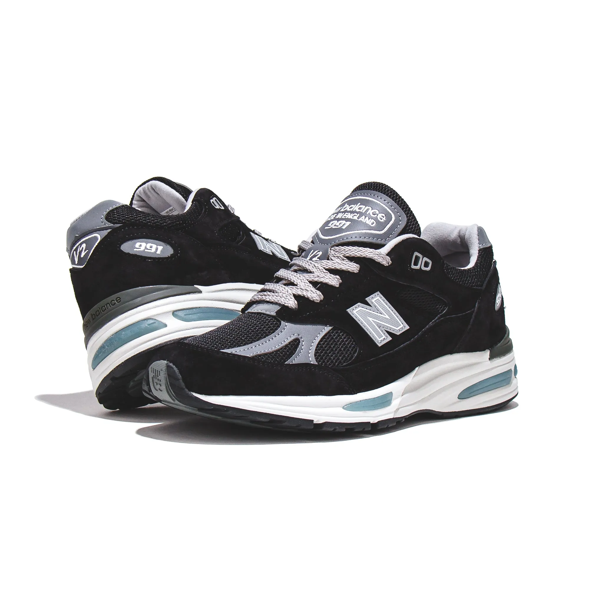 Zip Fast New Balance Unisex 991v2 Black Made In UK U991BK2