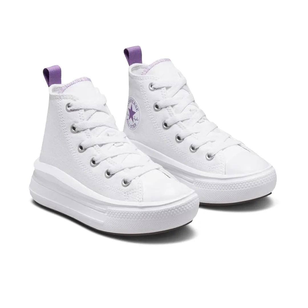 Converse - Kids' (Junior) Chuck Taylor All Star Move High Top Shoes (A03667C) Power Base Love Glow
