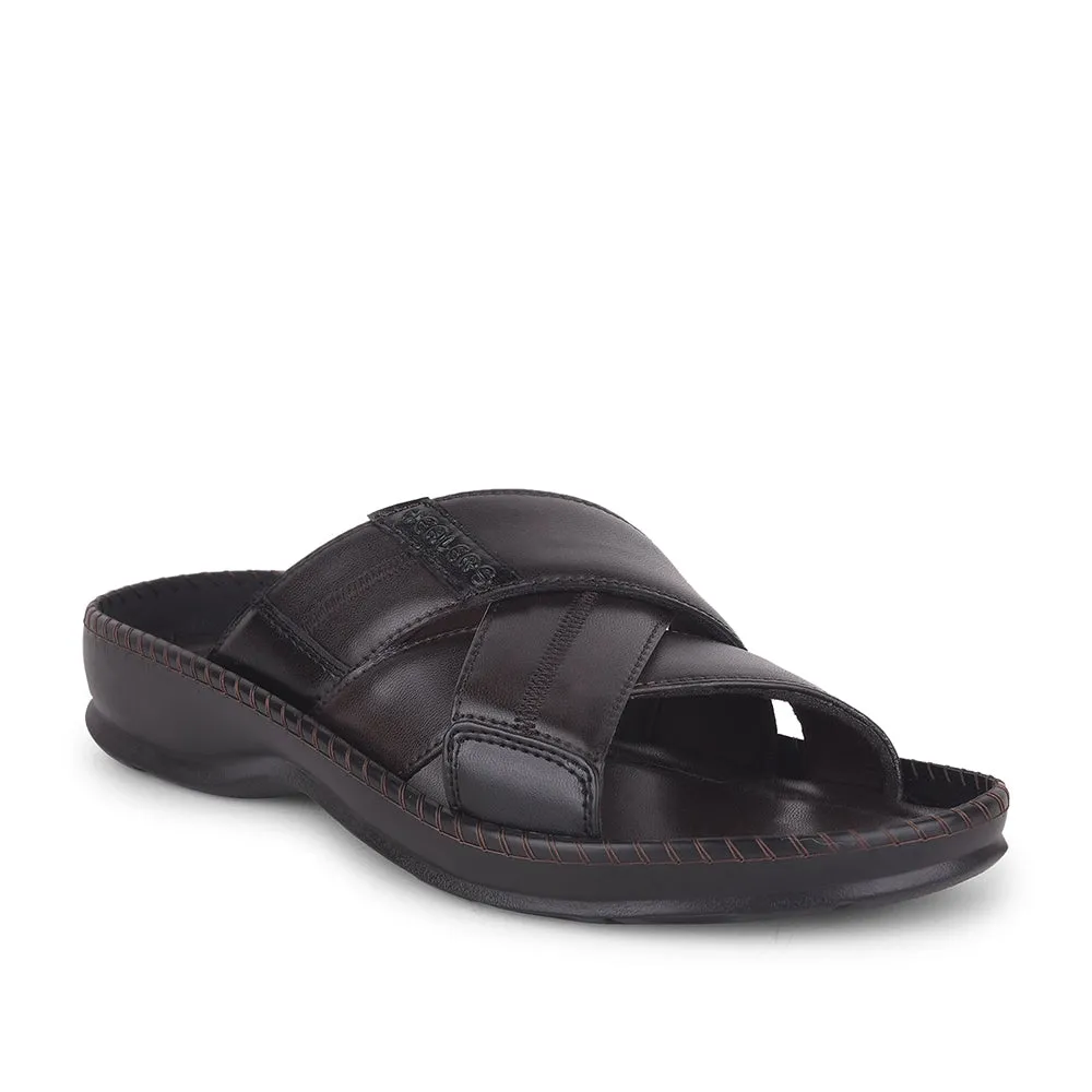 Healers Brown Casual Slippers For Men STARC-2E By Liberty Synthetic Quick Drying Work Commute