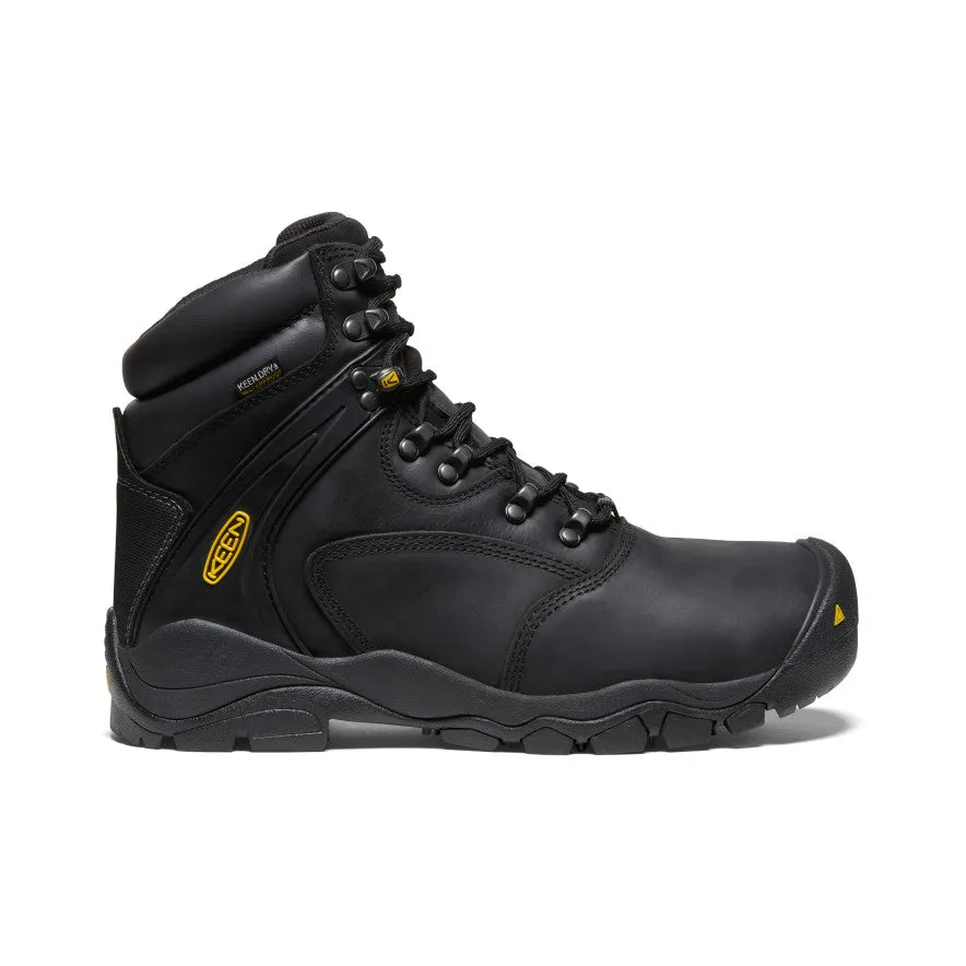 Stretchable Fabric Men's Louisville 6" Waterproof Boot (Steel Toe)  |  Black