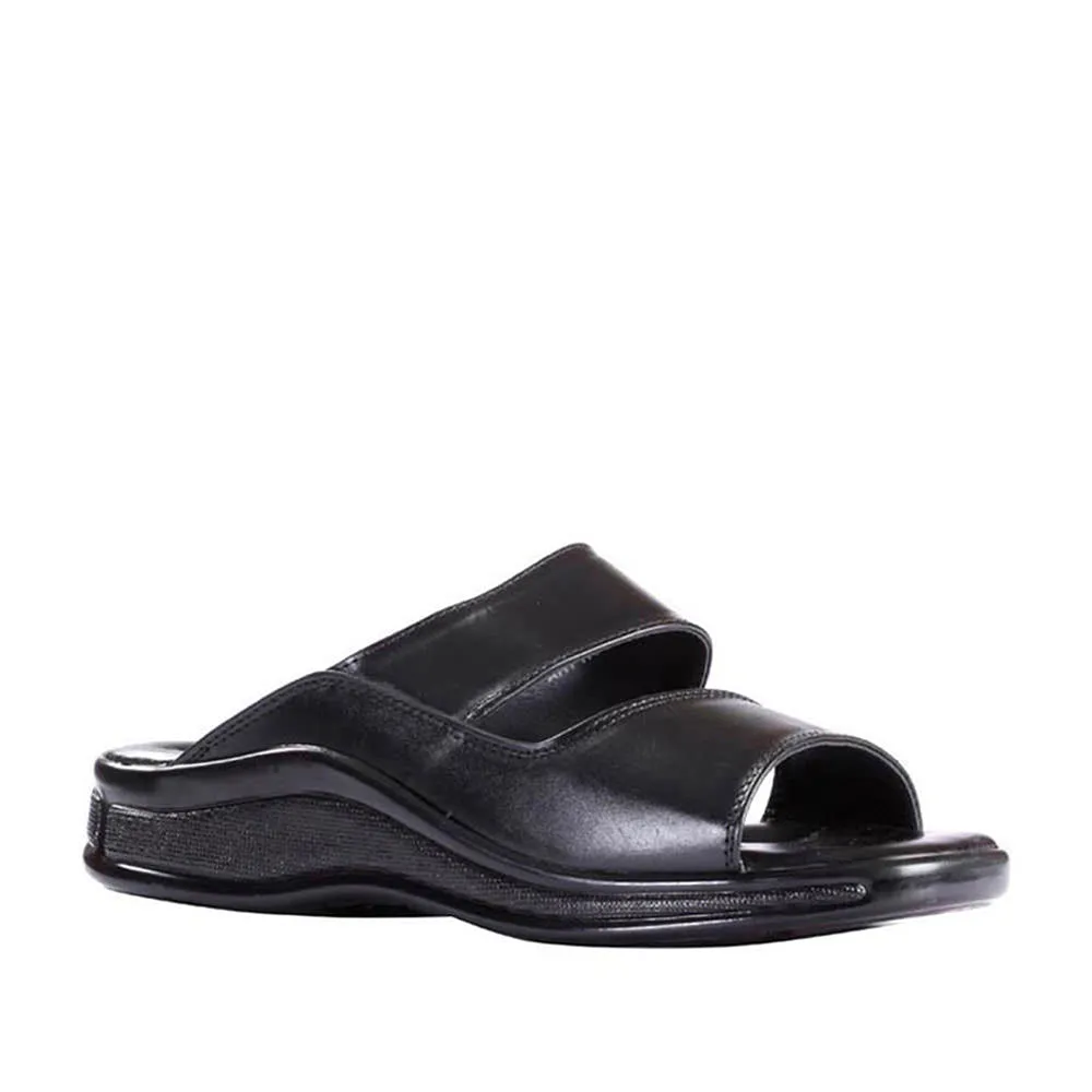 Coolers Casual Black Slippers For Men 2050-02 By Liberty Subtle Class Breathable mesh