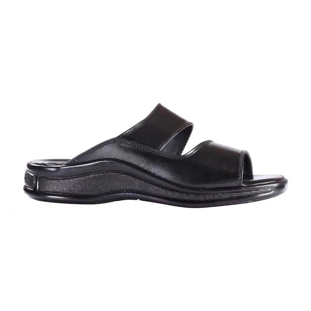 Coolers Casual Black Slippers For Men 2050-02 By Liberty Quick Fit
