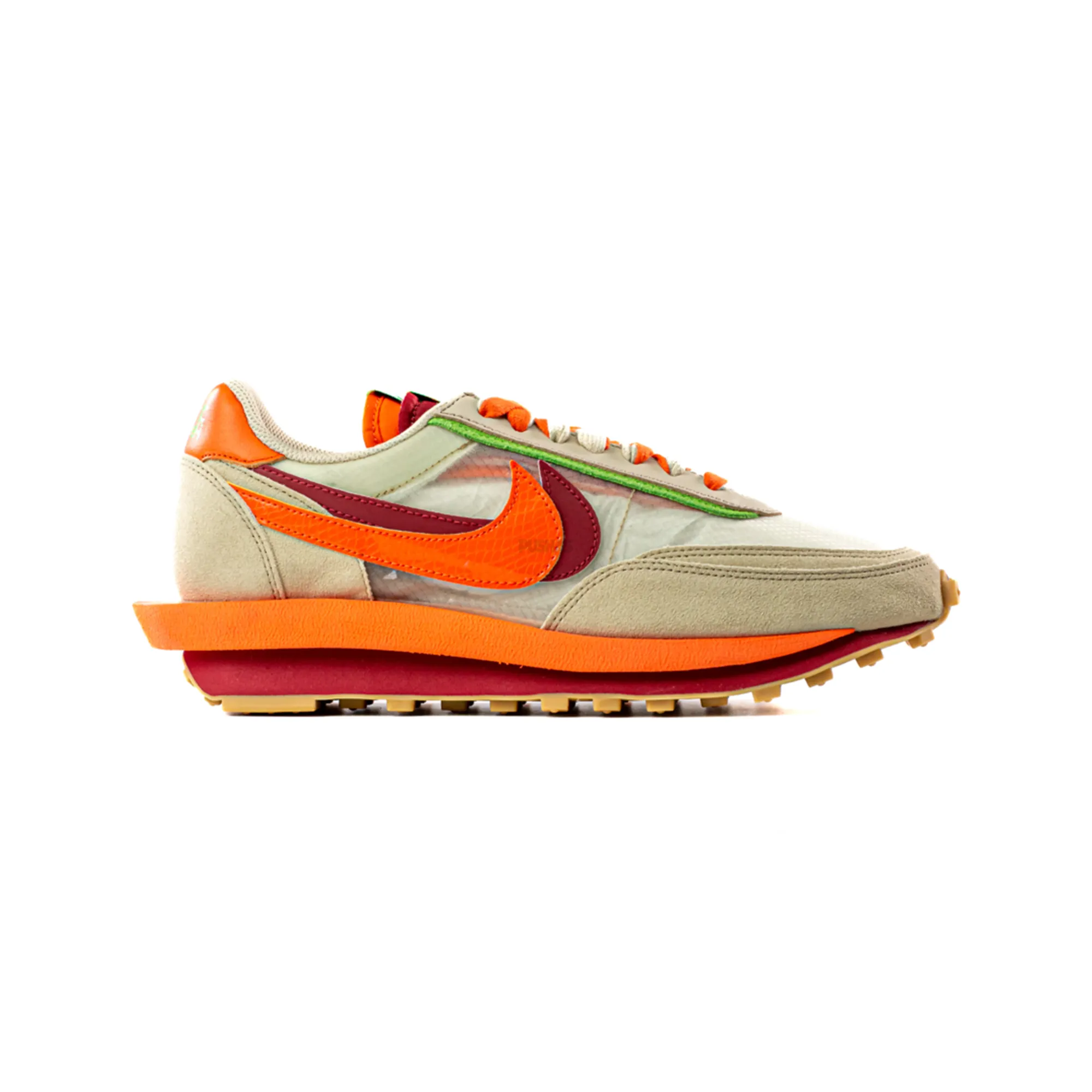 Nike LD Waffle x CLOT x Sacai 'Net Orange Blaze' (2021) Story Glow