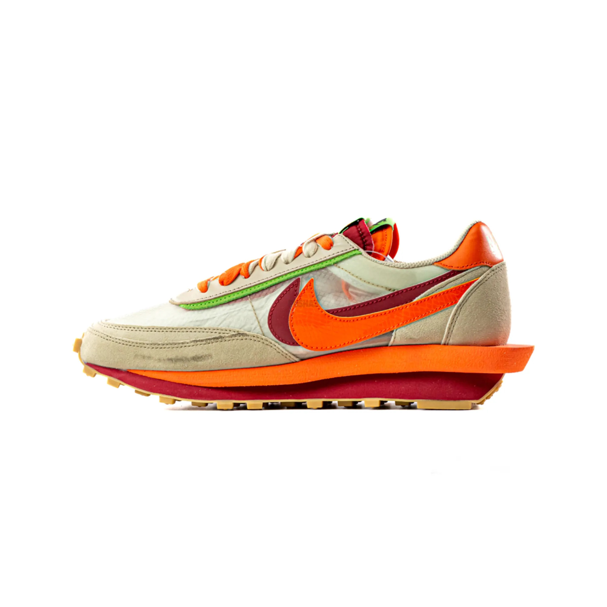 Nike LD Waffle x CLOT x Sacai 'Net Orange Blaze' (2021) Fantasy Path Durable Build Minimalist Fans
