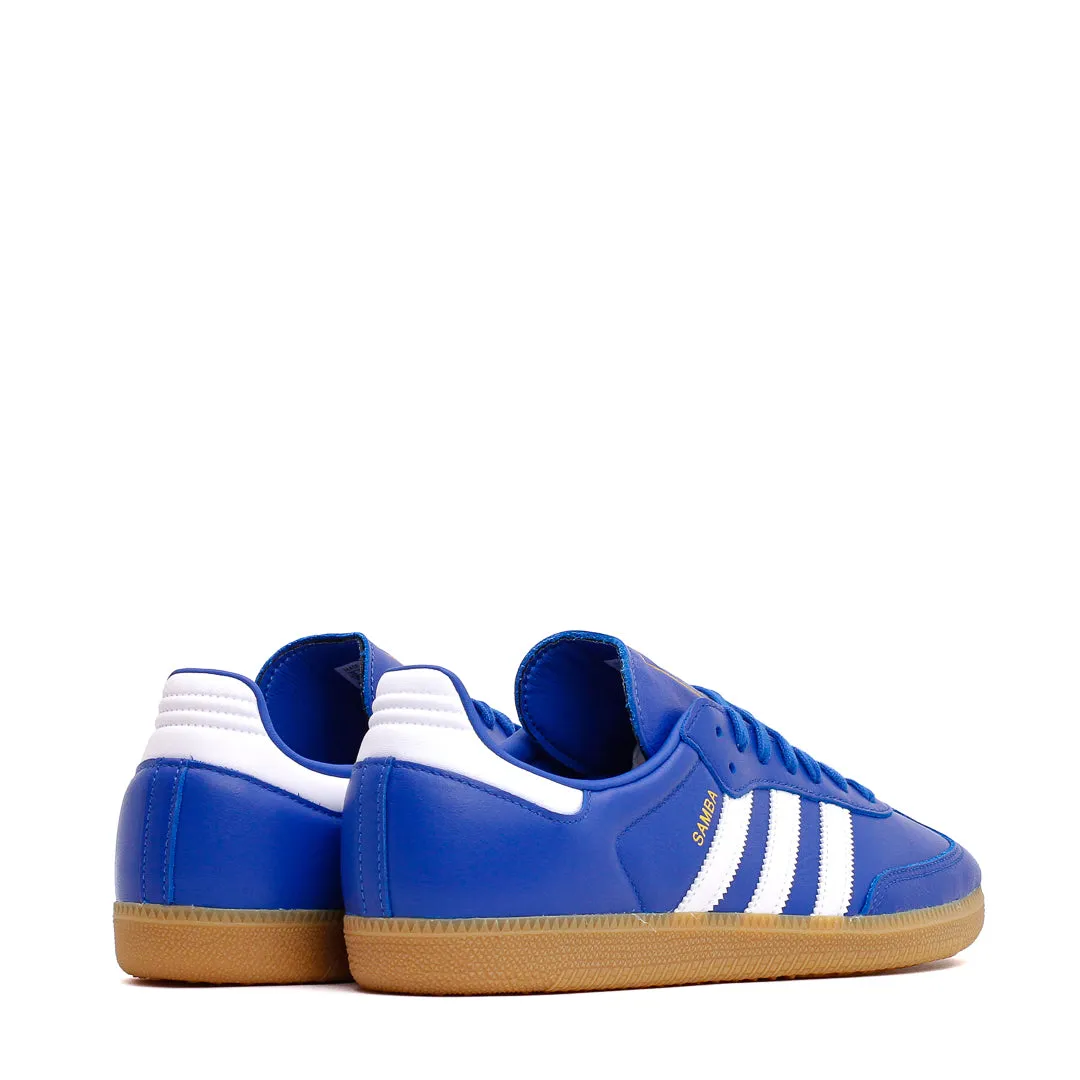 School Style Adidas Men Samba OG Blue Cloud White Gum JR0882