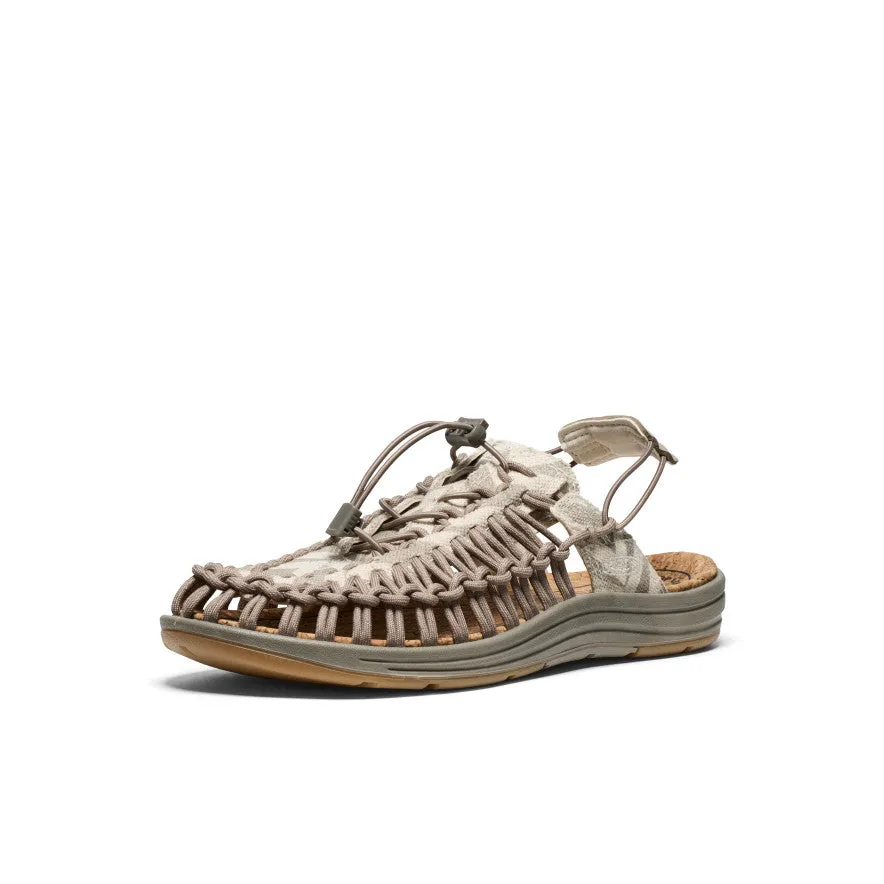 Flat Knit Texture All Gender UNEEK II Convertible Canvas Sneaker  |  Brindle/Natural