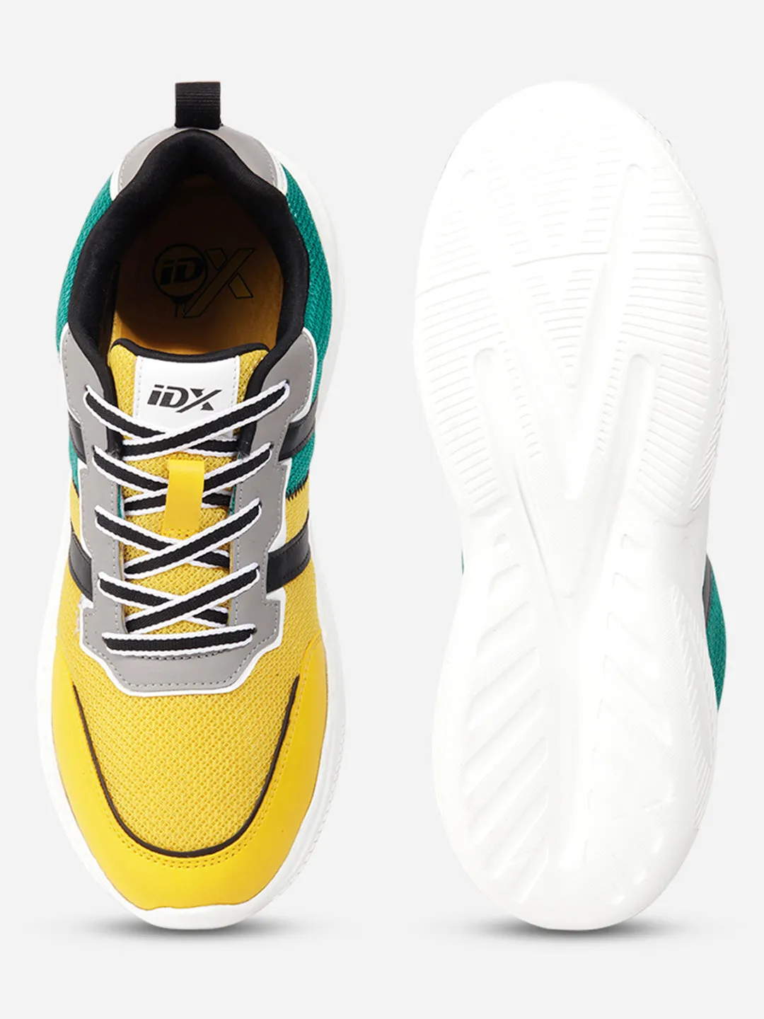 Neutral Footbed Comfort Technology Men's Yellow Colourblocked Sneakers IX7135