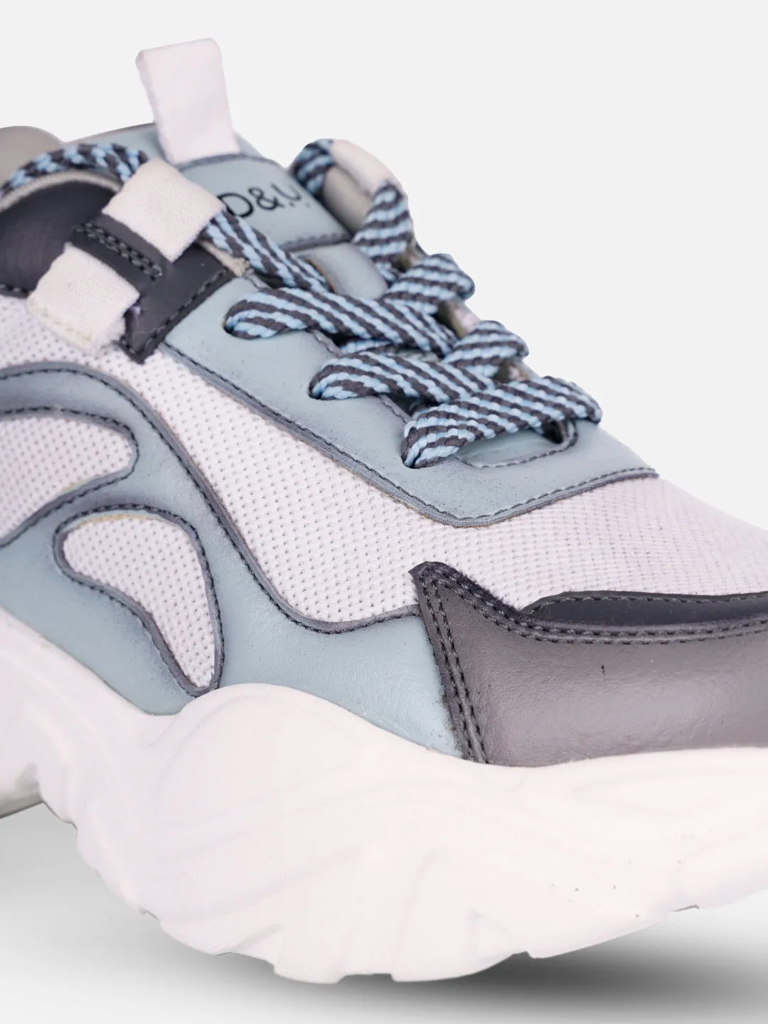 High Quality HeelCushion Women's Blue/Grey All Seasons Wearing Sneakers (IU1001)