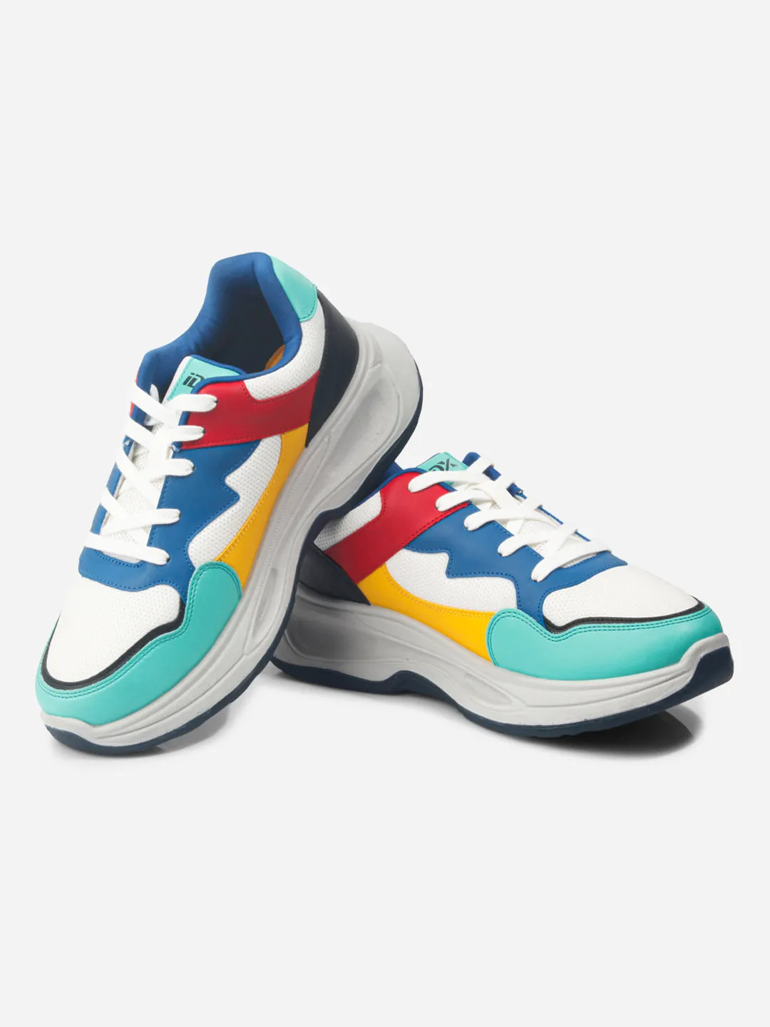 Men's Colourblocked Lace Up Sneakers (IX1065) Low Impact Sole